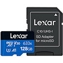 Lexar 128GB High-Performance 633x microSDXC Memory Card with Adapter(LSDMI128BB633A)