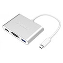 Orico Aluminum HUB with Type-C to VGA/HDMI Converter Silver (RCHV)