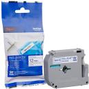 Brother M-K233 12mm Blue On White Non-Laminated P-touch Tape