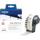 Brother DK-22214 12mm Continuous Length Tape Black Print on White