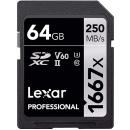 Lexar 64GB Professional 1667x SD Memory Card UHS-II 250MB/s