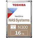 Toshiba 16TB N300 NAS Built for 24/7 Reliability 7200rpm 3.5" SATA 512MB Cache (HDWG31GUZSVA)