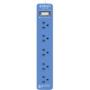 Anitech H1035-BL 5 Socket 1 Switch Power Strip Blue