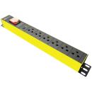 Power Connex Power Bar 6 Sockets with Surge Protection & Overload Protection Black Yellow (PCX-PXC5PHTTS-TS06)