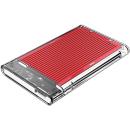 Orico USB 3.0 2.5" Hard Drive Enclosure with Aluminium Heatsink Clear Red (2179U3)