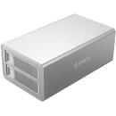 Orico 2 Bay External Hard Drive Enclosure with RAID Silver (3529RU3-US)