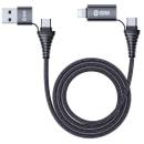 S-GEAR 4 in 1 Cable USB-C USB-A and Lightning 1 m Black (CC002-4 in 1)