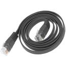 Mazer RJ-45 CAT7 Flat LAN Cable 2 m Black (M-CAT7F200-BK)