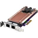 QNAP QM2-2P2G2T PCIe Card Add Support for M.2 NVMe SSD and 2.5 GbE Network