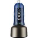 S-GEAR USB-C and USB-A Car Charger Blue (CC-01-72W)