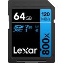 Lexar 64GB High-Performance 800x UHS-I SDHC Memory Card Blue Series (LSD0800064G)