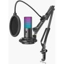 FIFINE T669 Pro3 USB Microphone Bundle with Arm Stand and Shock Mount Black