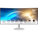 MSI 34" Pro MP341CQ VA Curved Monitor 3440x1440 100Hz 4ms HDMI DP AMD FreeSync White