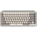 Logitech Pop Keys Blast Wireless Mechanical Keyboard Brown Switch Mist Sand (EN)(920-011226)