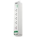 APC Home/Office SurgeArrest 5 Outlet with USB Power Strip 3m (PMS53U-TH)