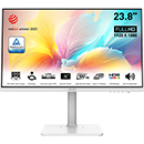 MSI 23.8" Modern MD2412PW IPS Monitor 1920x1080 100Hz 1ms HDMI USB-C Adaptive sync White