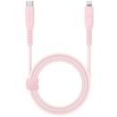 Energea Flow USB-C to Lightning 60W Cable with Maglick Cable tie 1.5m Pink