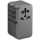 Energea TravelWorld Adapter GaN120 Chargers Gunmetal