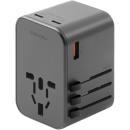 Energea TravelWorld Adapter GaN65 Chargers Gunmetal