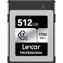 Lexar 512GB Professional CFexpress Type B SILVER Memory Card (LCXEXSL512G)