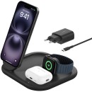 Belkin BoostCharge 3-in-1 Magnetic Foldable Wireless Charger with Qi2 15W Black (WIZ029thBK)