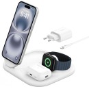 Belkin BoostCharge 3-in-1 Magnetic Foldable Wireless Charger with Qi2 15W White (WIZ029thWHK)